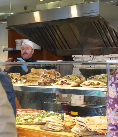 Banco interno della Pizzeria La Trofea